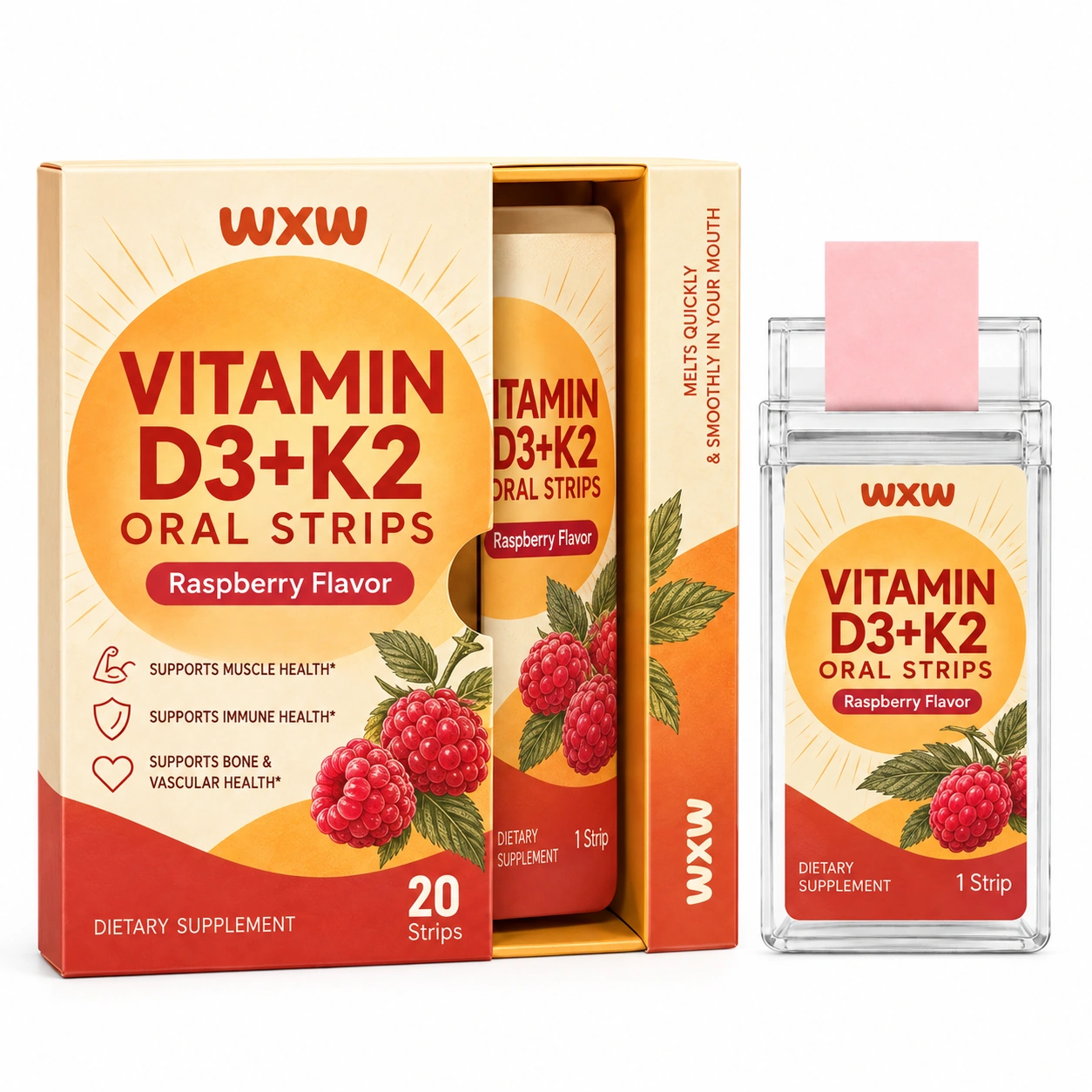 Vitamin D3 + K2 Oral Strips